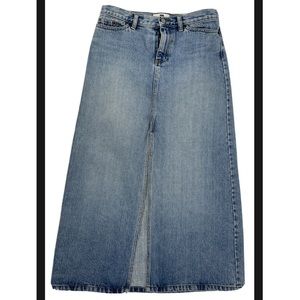 GAP Blue Denim Midi Skirt